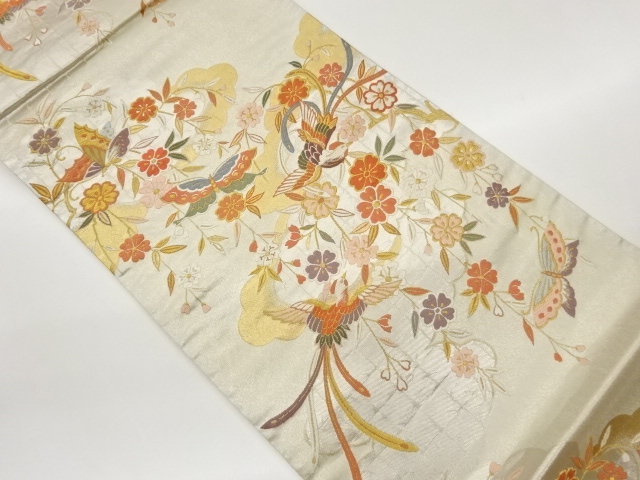 JAPANESE FUKURO OBI / WOVEN WEEPING SAKURA